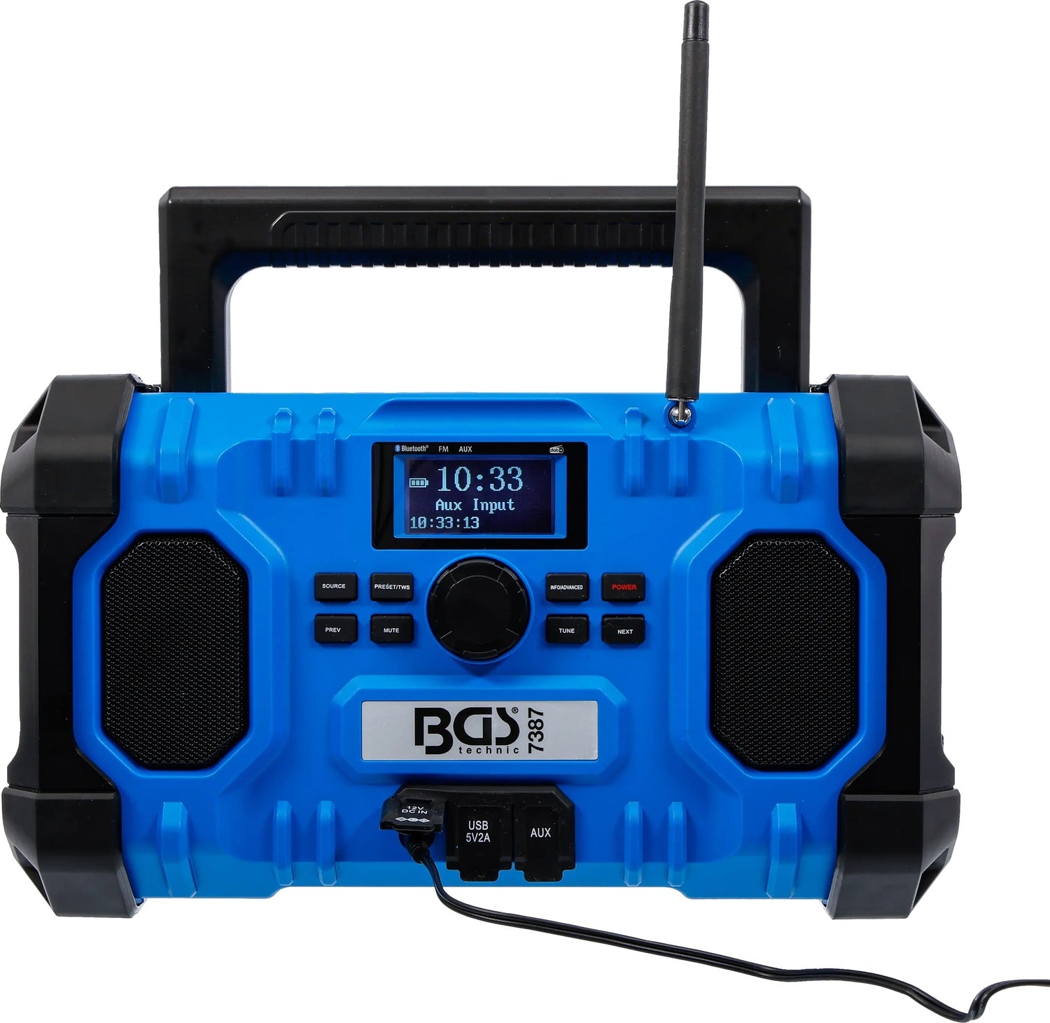 BGS 7487 Akku DAB Radio Hybrid 18 Volt und 230 Volt ohne Akku Werkstattradio