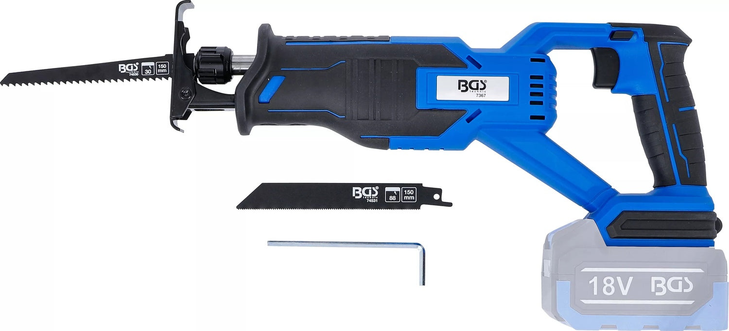 BGS 7393 Satz Akku Säbelsägen bürstenlos mit Akku & Schnell Ladegerät 18 Volt