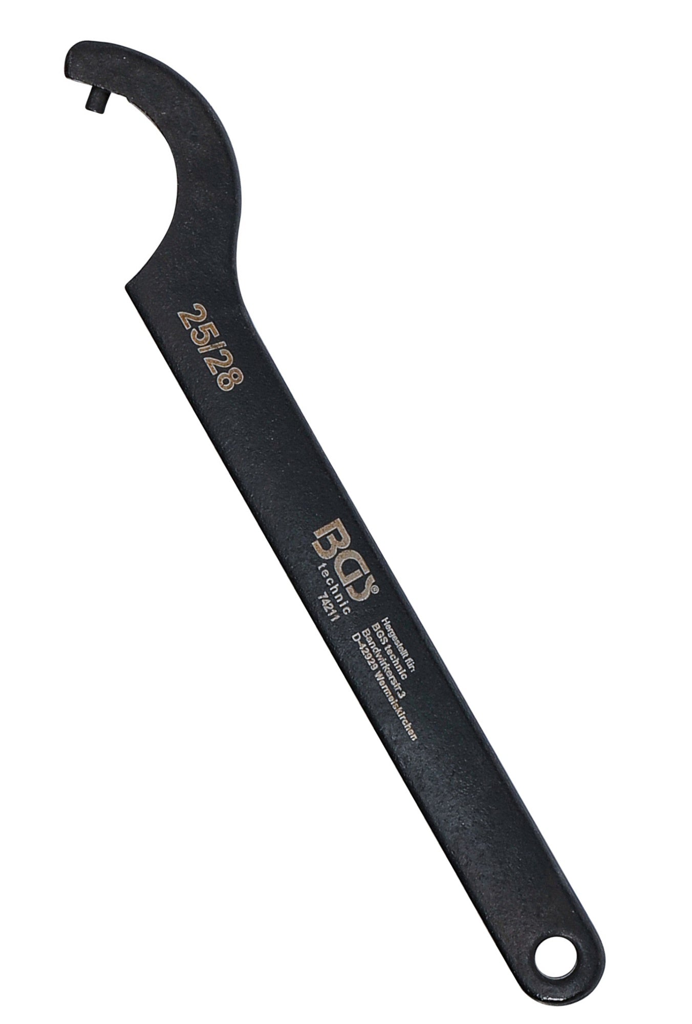 BGS 74211 Hakenschlüssel mit Zapfen für Schlüsselweiten von 25 - 28mm