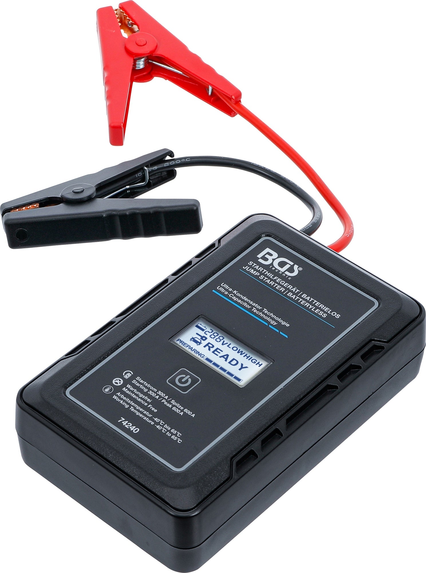 BGS 74240 Starthilfegerät Batterielos mit Ultra Kondensator Technologie 12V / 300A / 600A