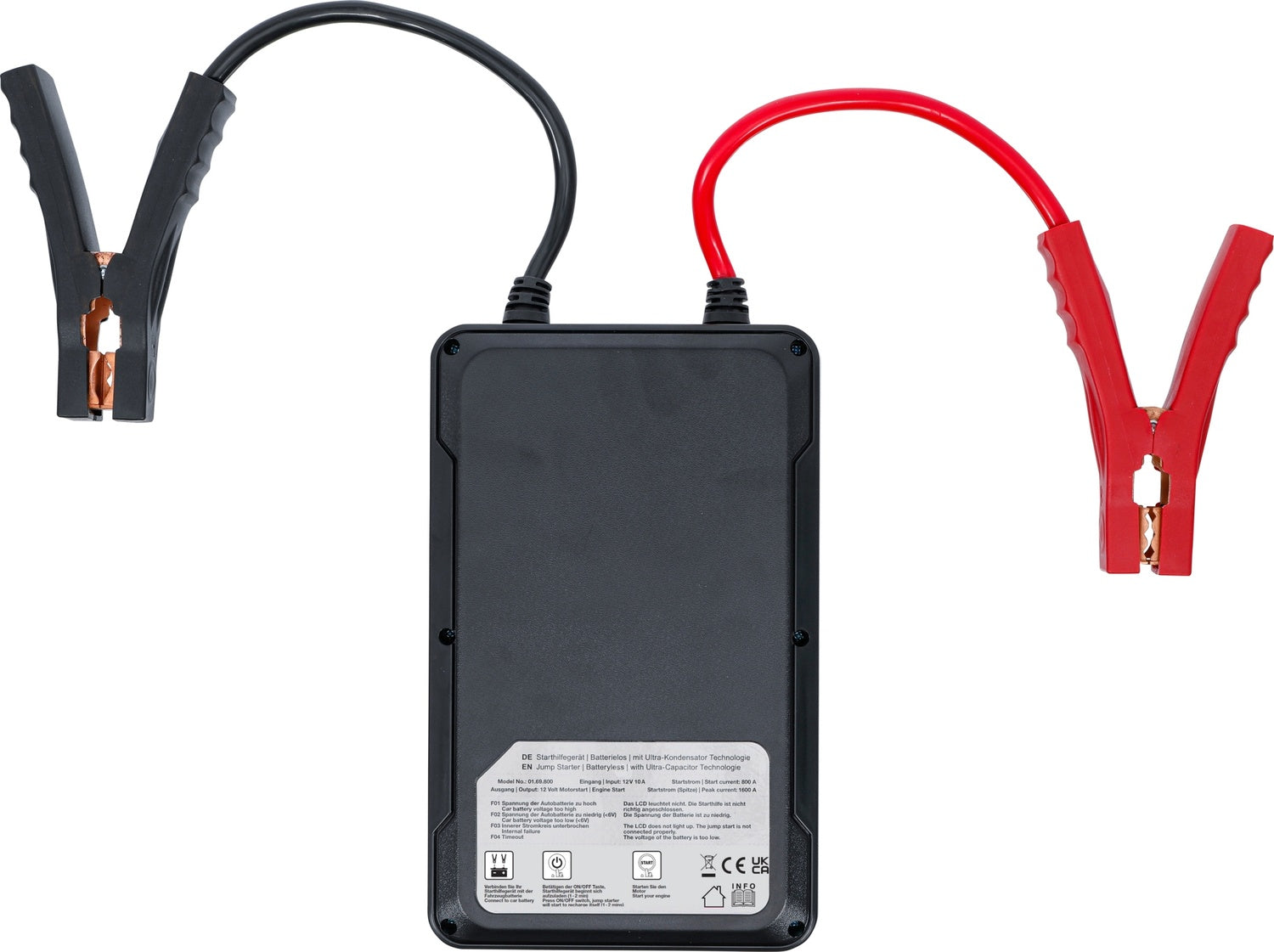 BGS 74242 Starthilfegerät Batterielos mit Ultra Kondensator Technologie 12V / 800A / 1600A
