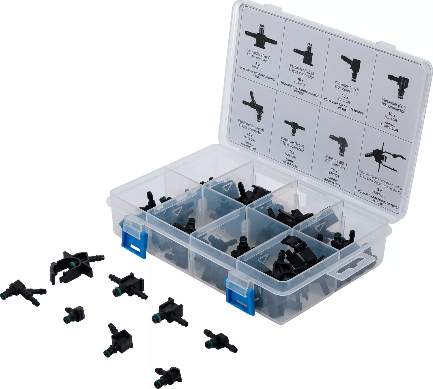 BGS 74301 Sortiment Diesel Rücklaufleitungsverbinder 85 teilig