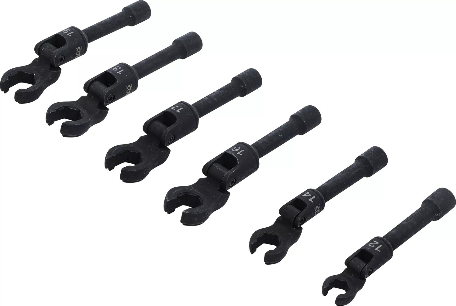 BGS 74302 Satz Hahnenfußschlüssel Abtrieb 10mm (3/8") mit Gelenk 6 teilig