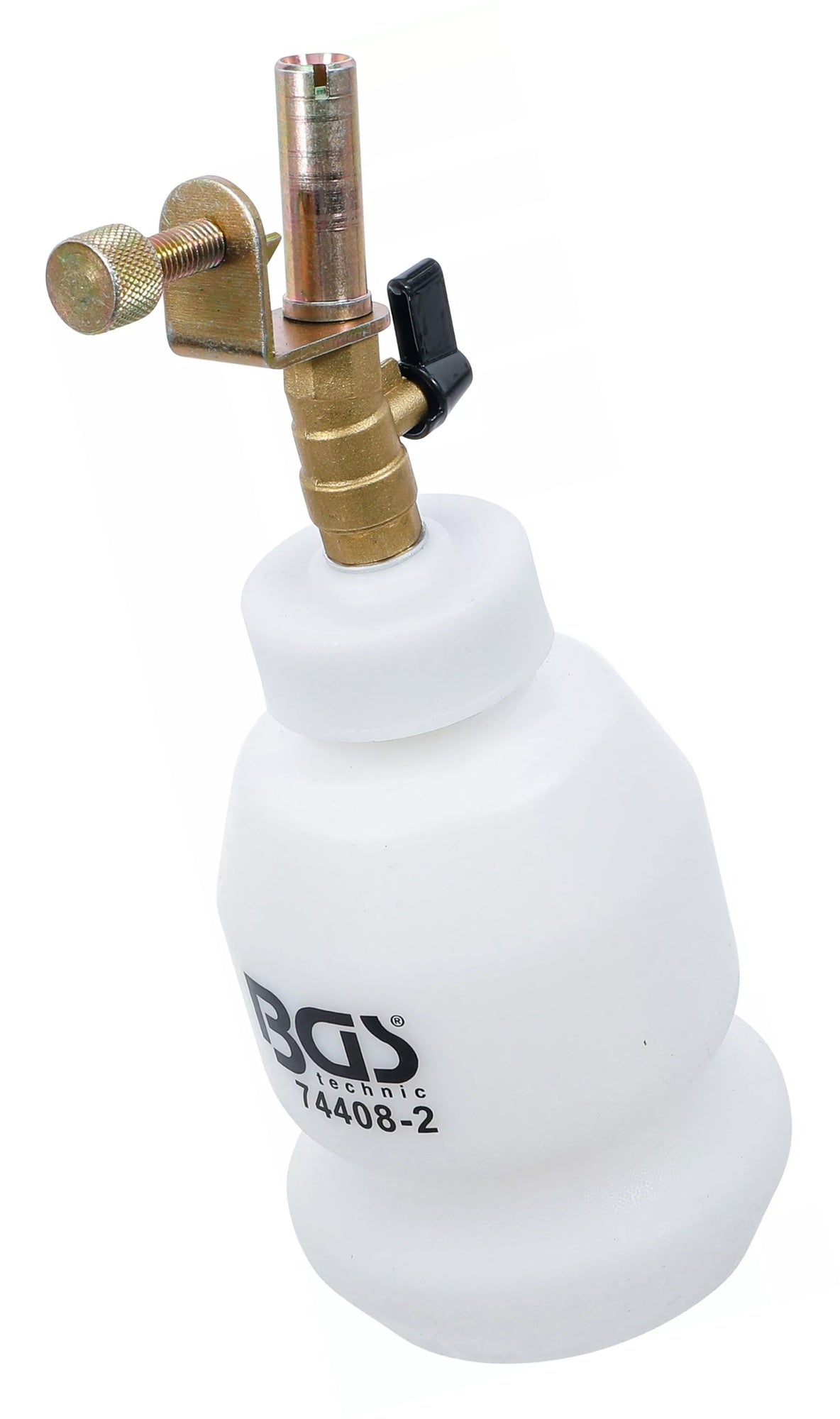 BGS 74408-2 Nachfüllflasche für Bremsflüssigkeit 1 Liter für Druckluft Bremsenentlüfter Artikel 74408