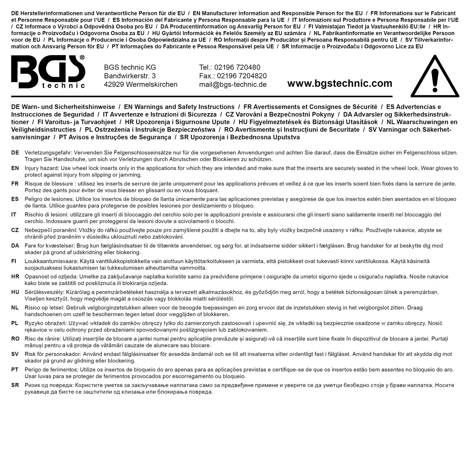 BGS 74448 Satz Demontagewerkzeug für Felgenschlösser 14 teilig Univeralwerkzeug