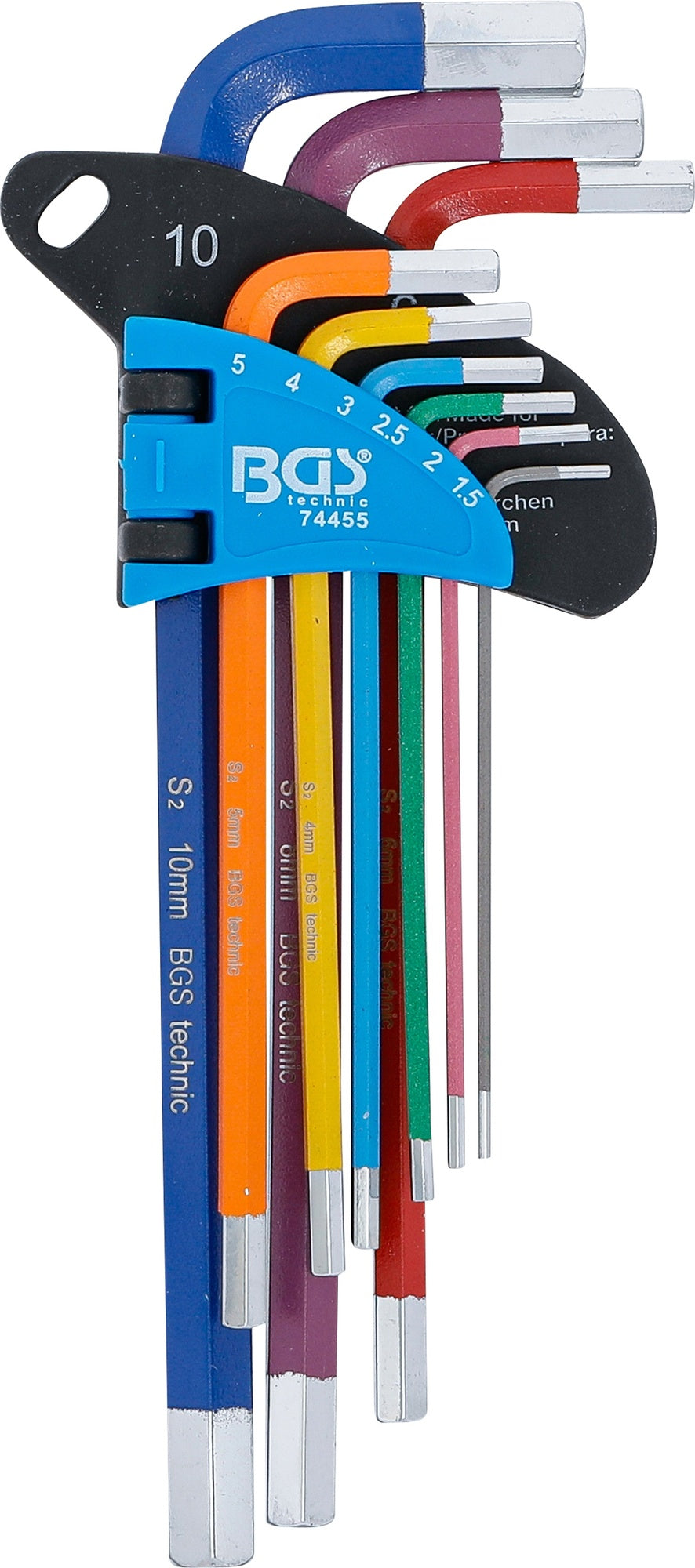 BGS 74455 Satz Winkelschlüssel Multicolour Innensechskant 1,5 - 10mm 9 teilig