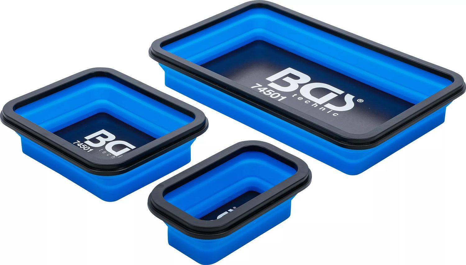 BGS 74501 Satz Magnet Haftschalen Silikon faltbar 3 teilig