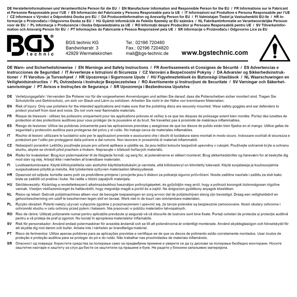 BGS 74619 Polierscheibe Aluminiumoxid Ø125mm Körnung 320