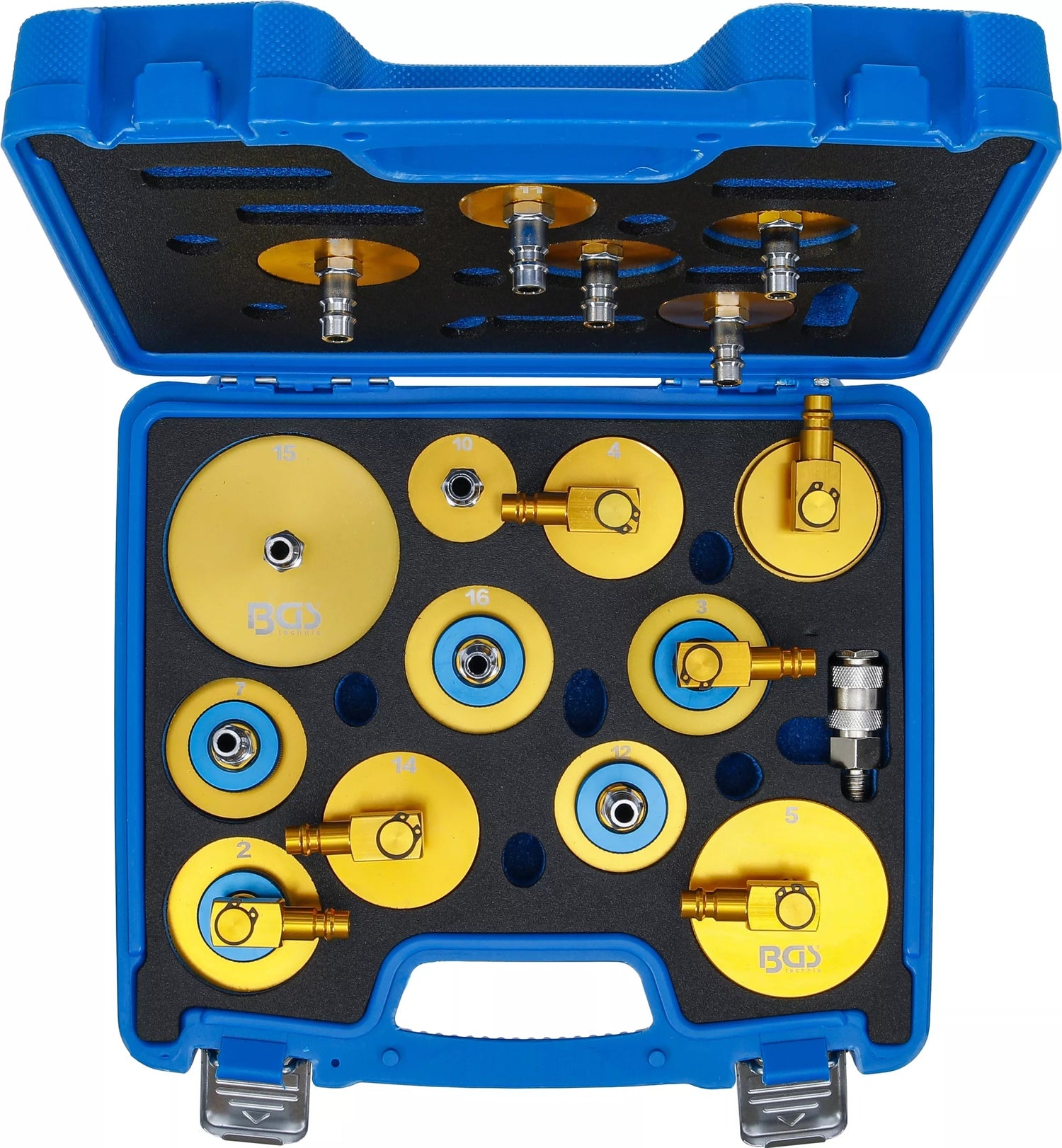 BGS 74664 Satz Adapter für Bremsenentlüfter 17 teilig