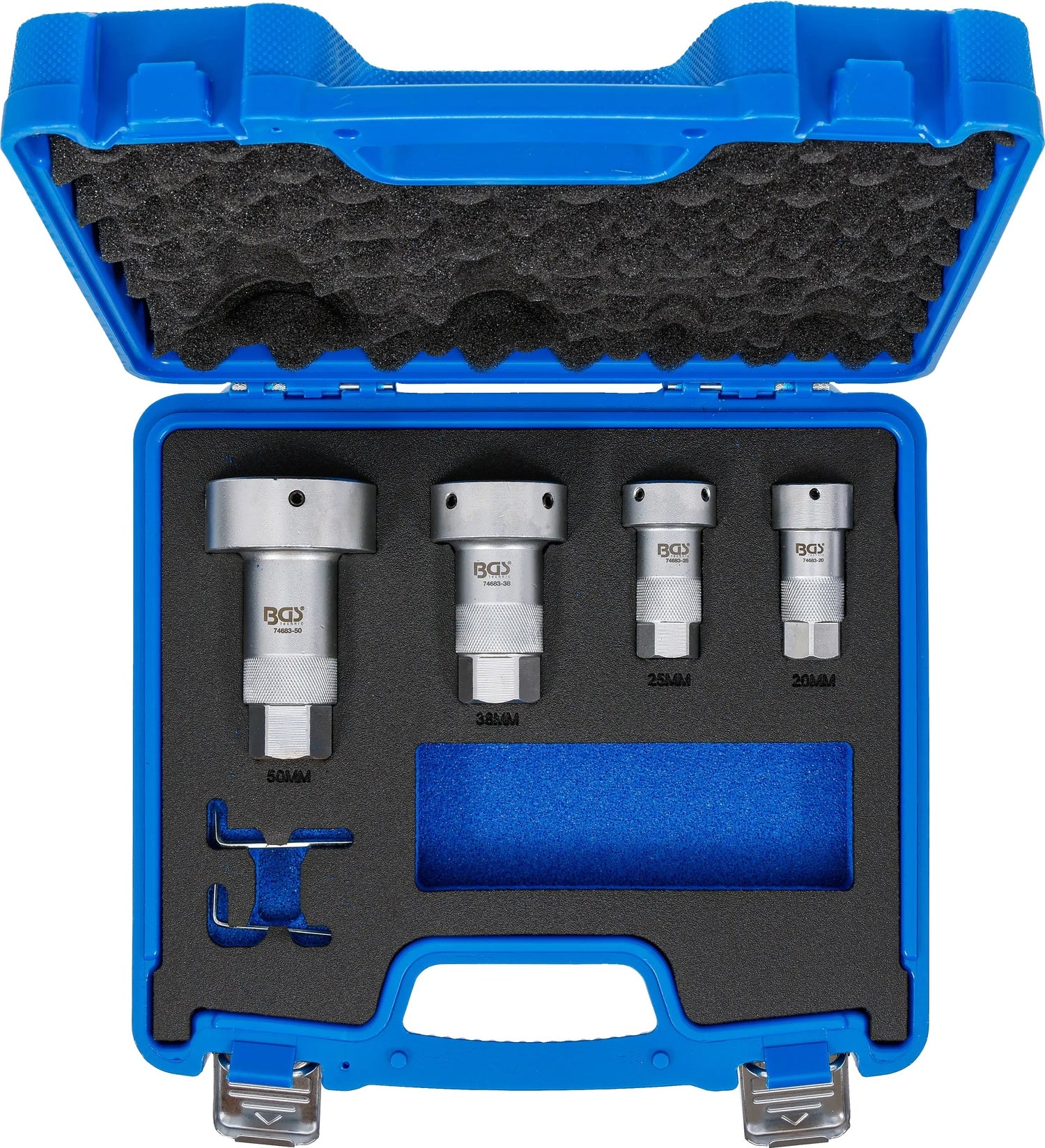 BGS 74683 Satz Schneideisenhalter Antrieb Innenvierkant 10mm (3/8") / 12,5mm (1/2") 4 teilig