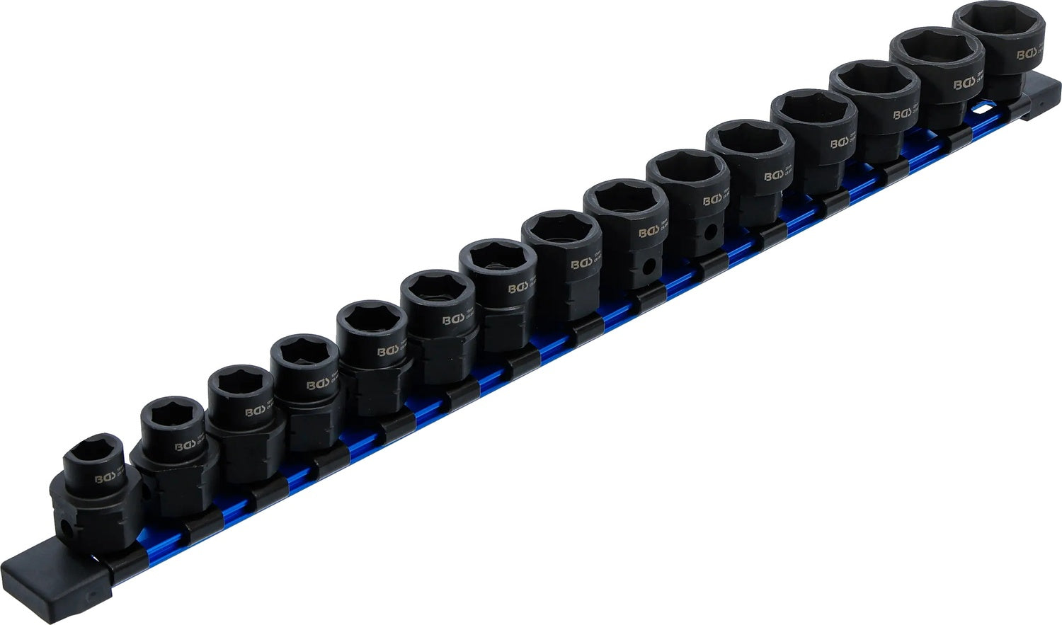BGS 74700 Satz Kraft Steckschlüsseleinsätze Sechskant extra flach Antrieb Innenvierkant 12,5mm (1/2") SW 10-24mm