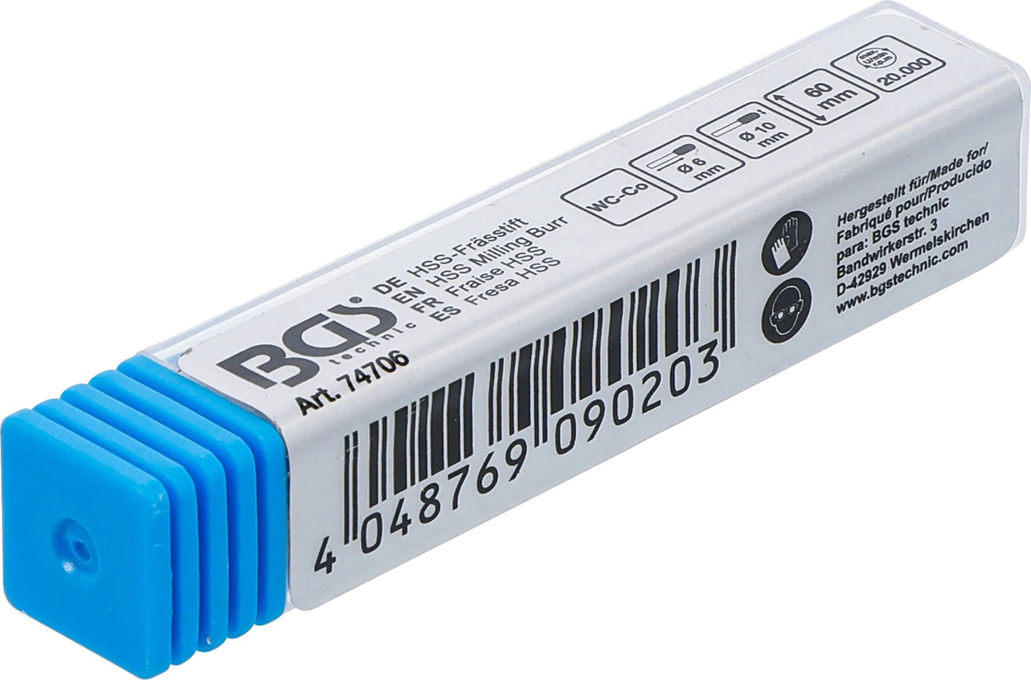 BGS 74506 HSS Frässtift Walzenrund 60mm Fräser
