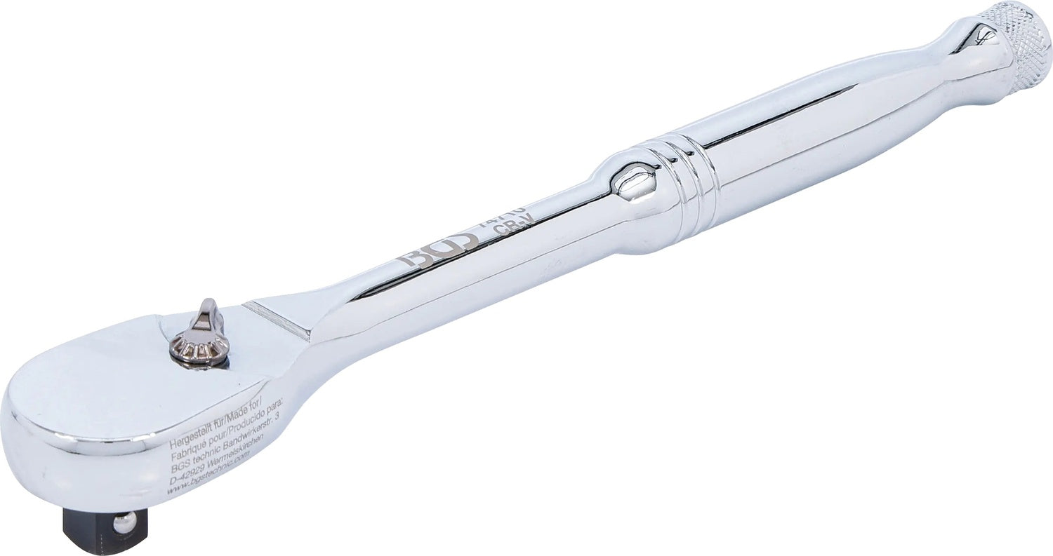 BGS 74710 Umschaltknarre Vollstahl feinverzahnt Abtrieb Außenvierkant 10mm (3/8")