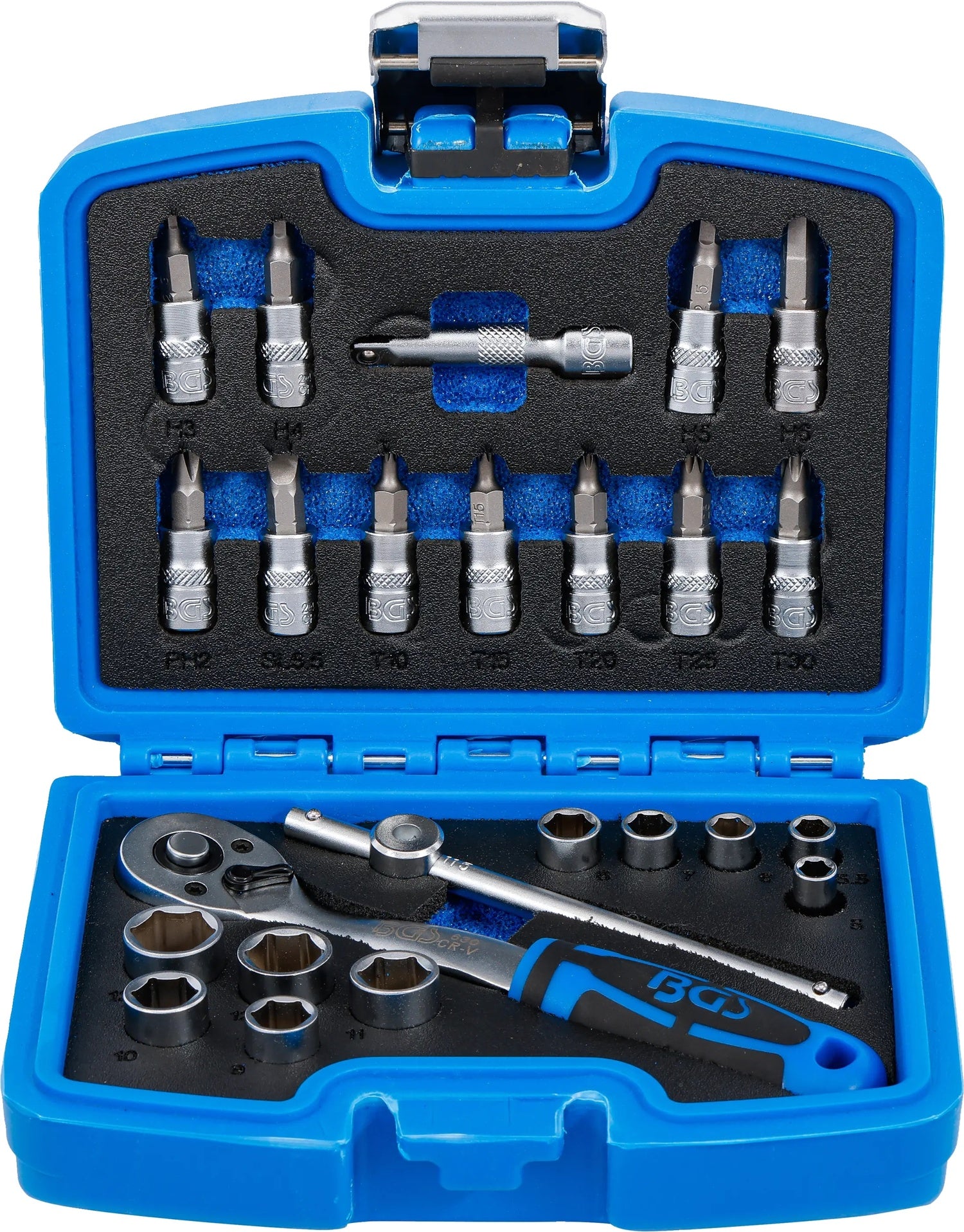 BGS 74713 Satz Steckschlüssel Antrieb 6,3mm (1/4") 24 teilig Steckschlüsselsatz