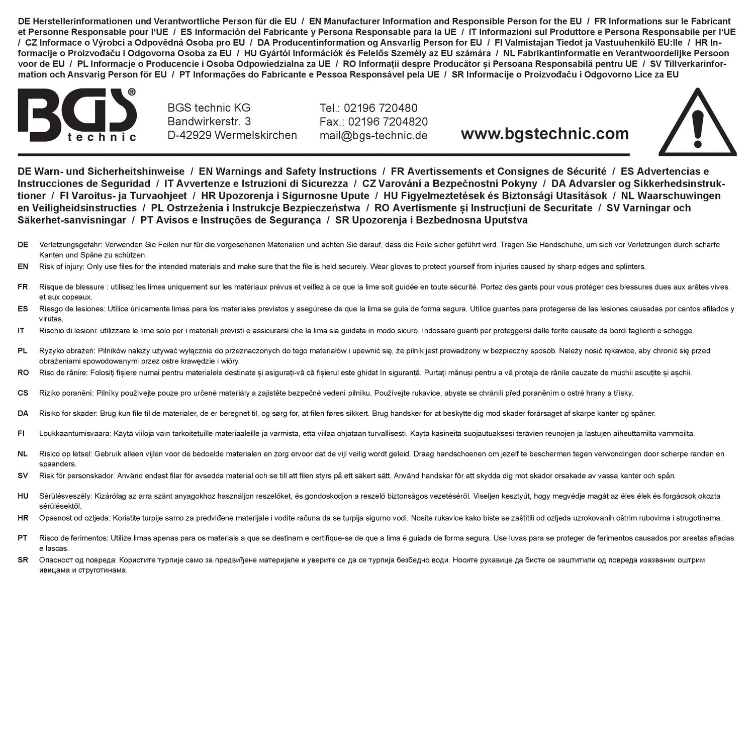 BGS 74737 Satz Flexible Feilen diamantbeschichtet extra schmal 3 teilig Feilensatz