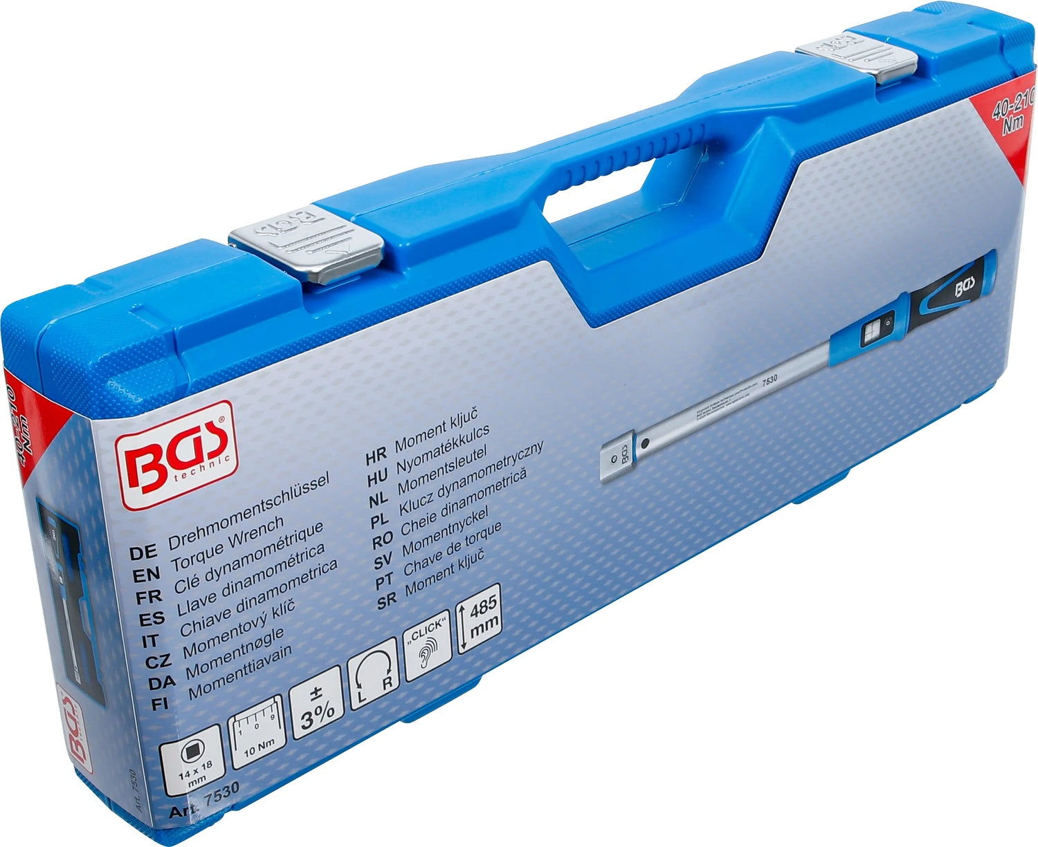 BGS 7530 Satz Drehmomentschlüssel für Einsteckwerkzeuge 14x18mm 40-210 Nm Reifenservice