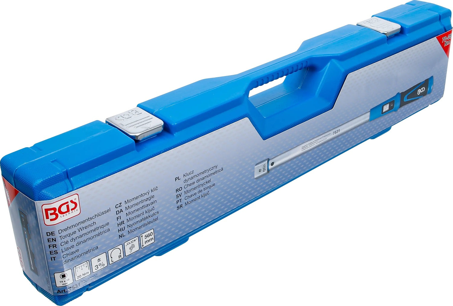 BGS 7531 Satz Drehmomentschlüssel für Einsteckwerkzeuge 14x18mm 70-350 Nm Reifenservice