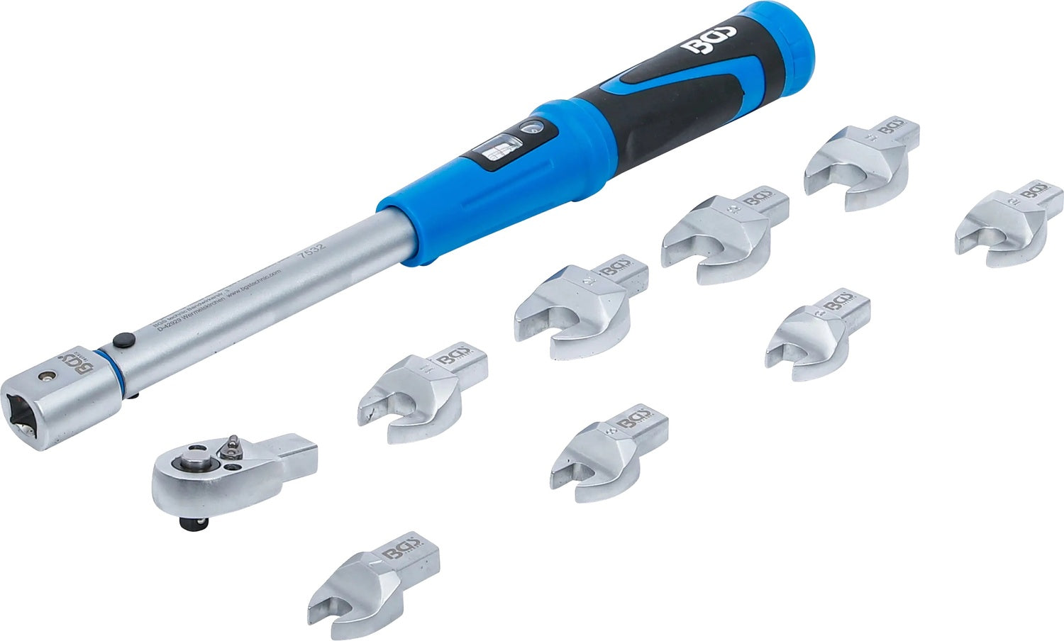 BGS 7532 Satz Drehmomentschlüssel für Einsteckwerkzeuge 9x13mm 10-50 Nm 10 teilig