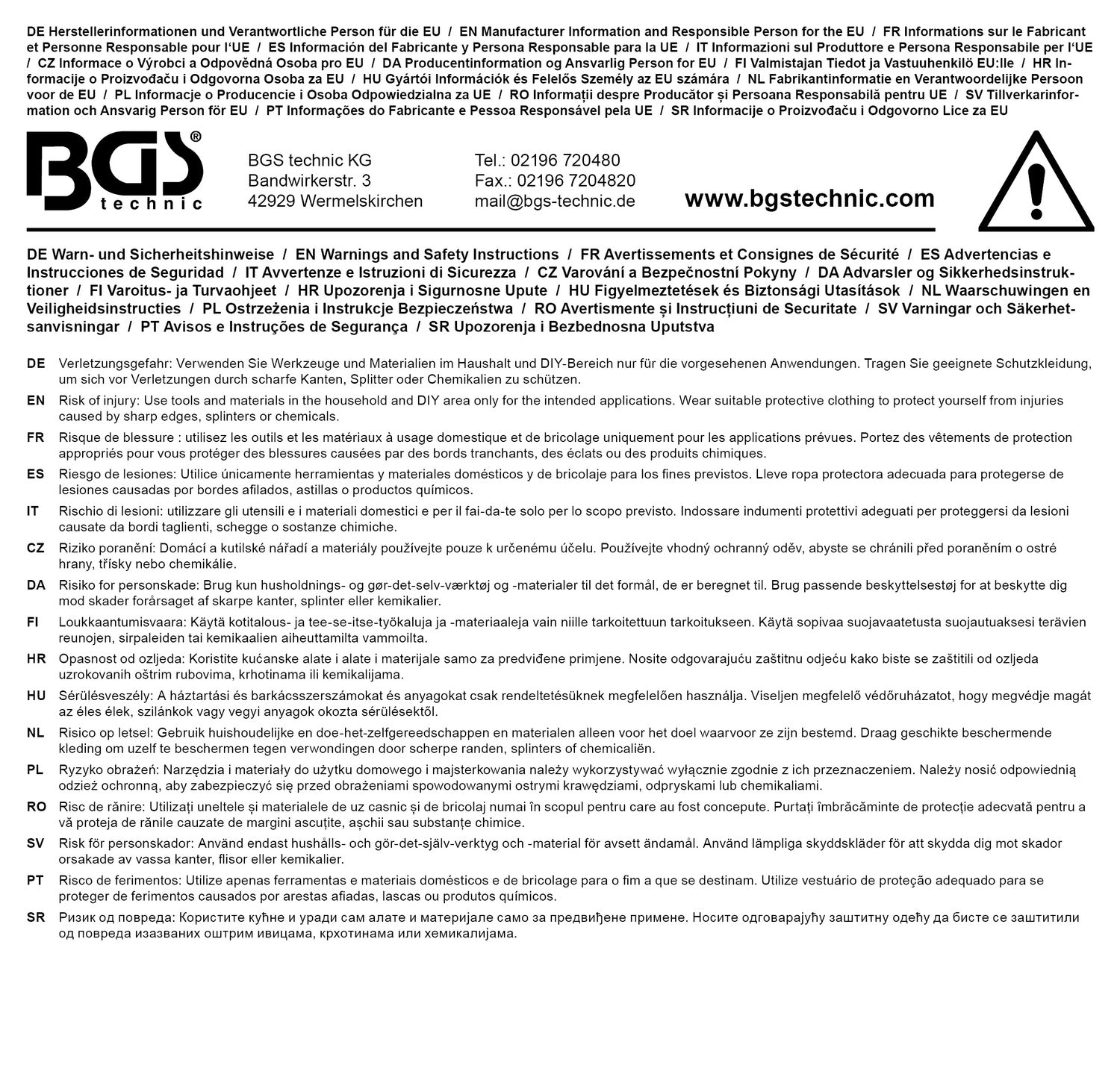 BGS DIY 76500 Pinselsatz Ringpinsel Flachpinsel Borstenpinsel Farbbecher 6 teilig