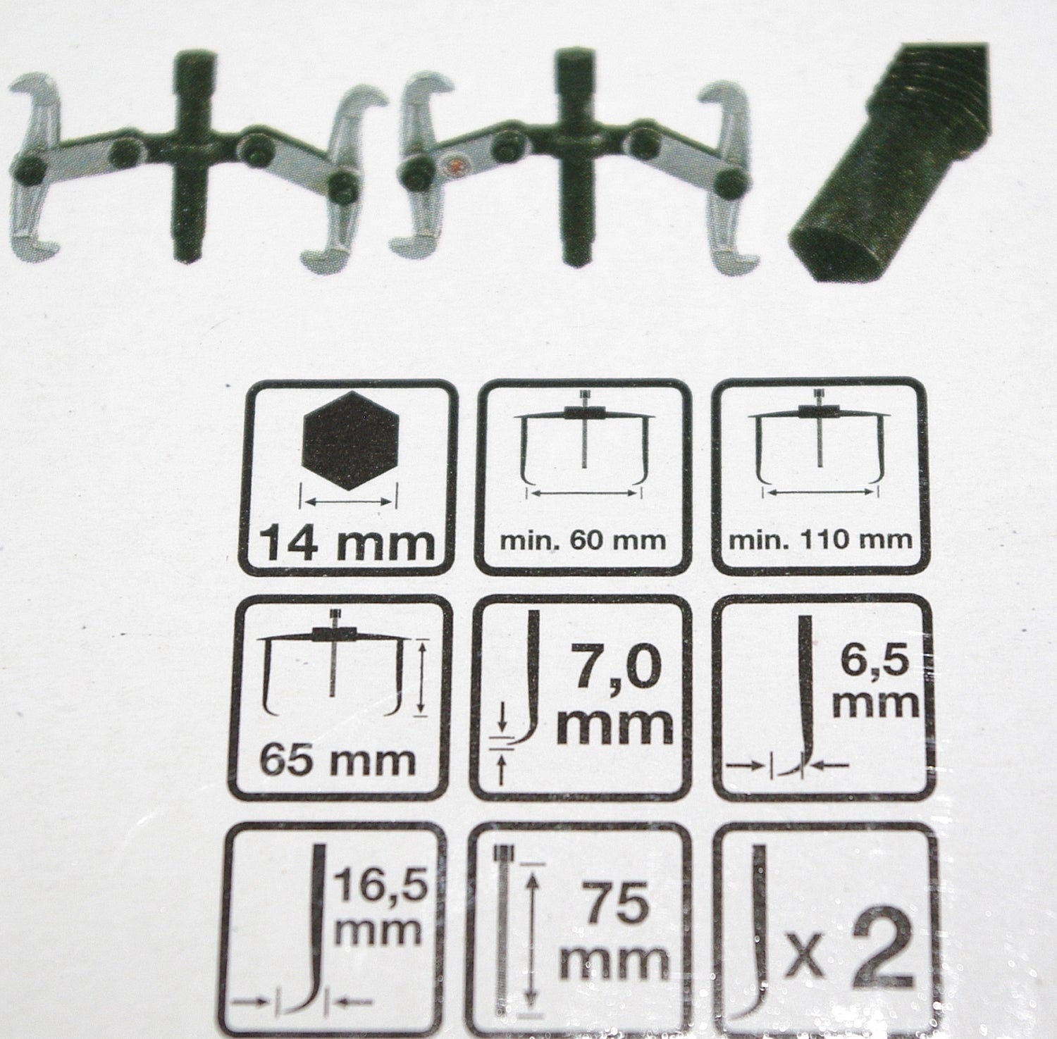 BGS DIY 7730 Satz Abzieher 2-armig & 3-armig  75 / 100 / 150mm 3 teilig