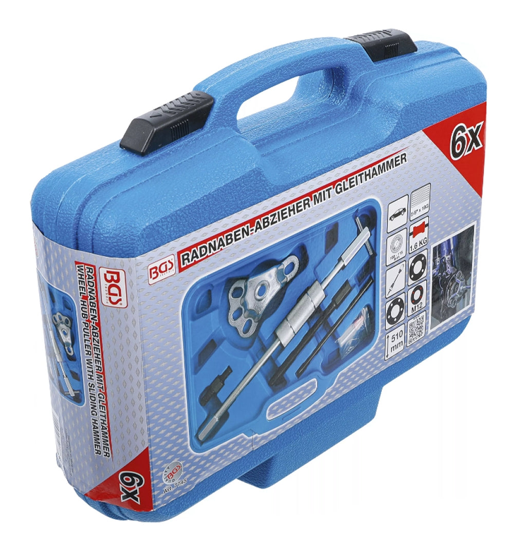 BGS 7745 Satz Abzieher mit Gleithammer für Radnaben 6 teilig