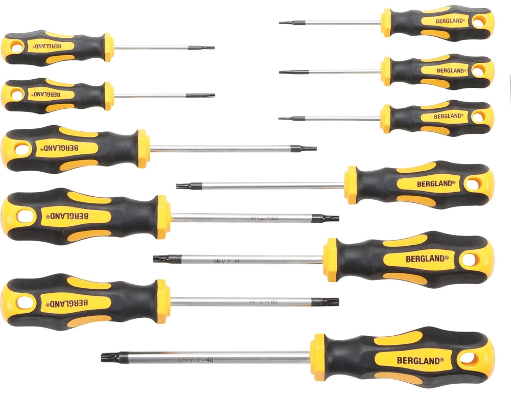 BGS DIY 7844 Satz T-Profil Torx Schraubendreher ohne Stirnbohrung 11 teilig