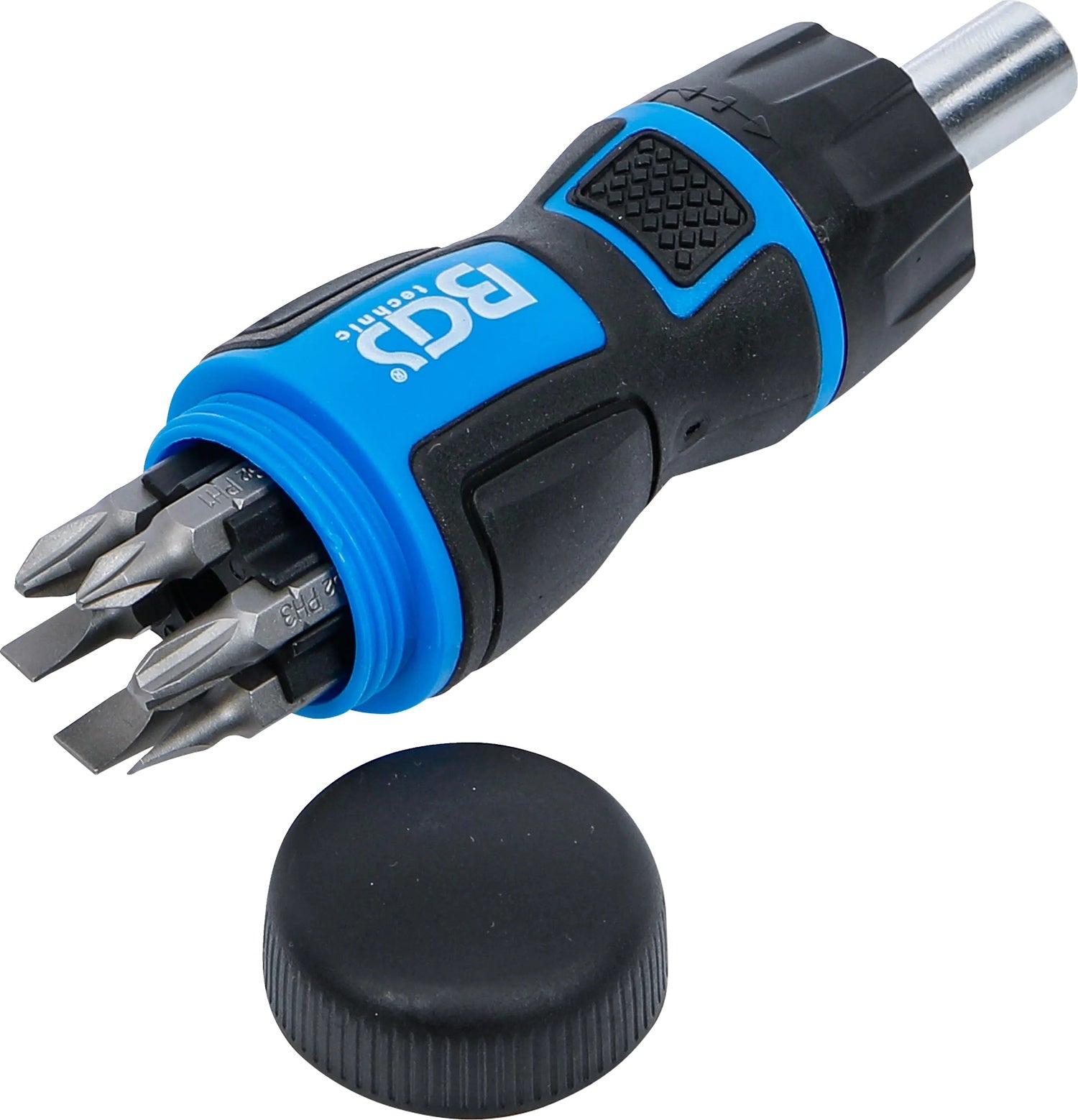 BGS 7898 Satz Mini Schraubendreher Bits mit Ratschen Drehgriff umschaltbar 7 teilig