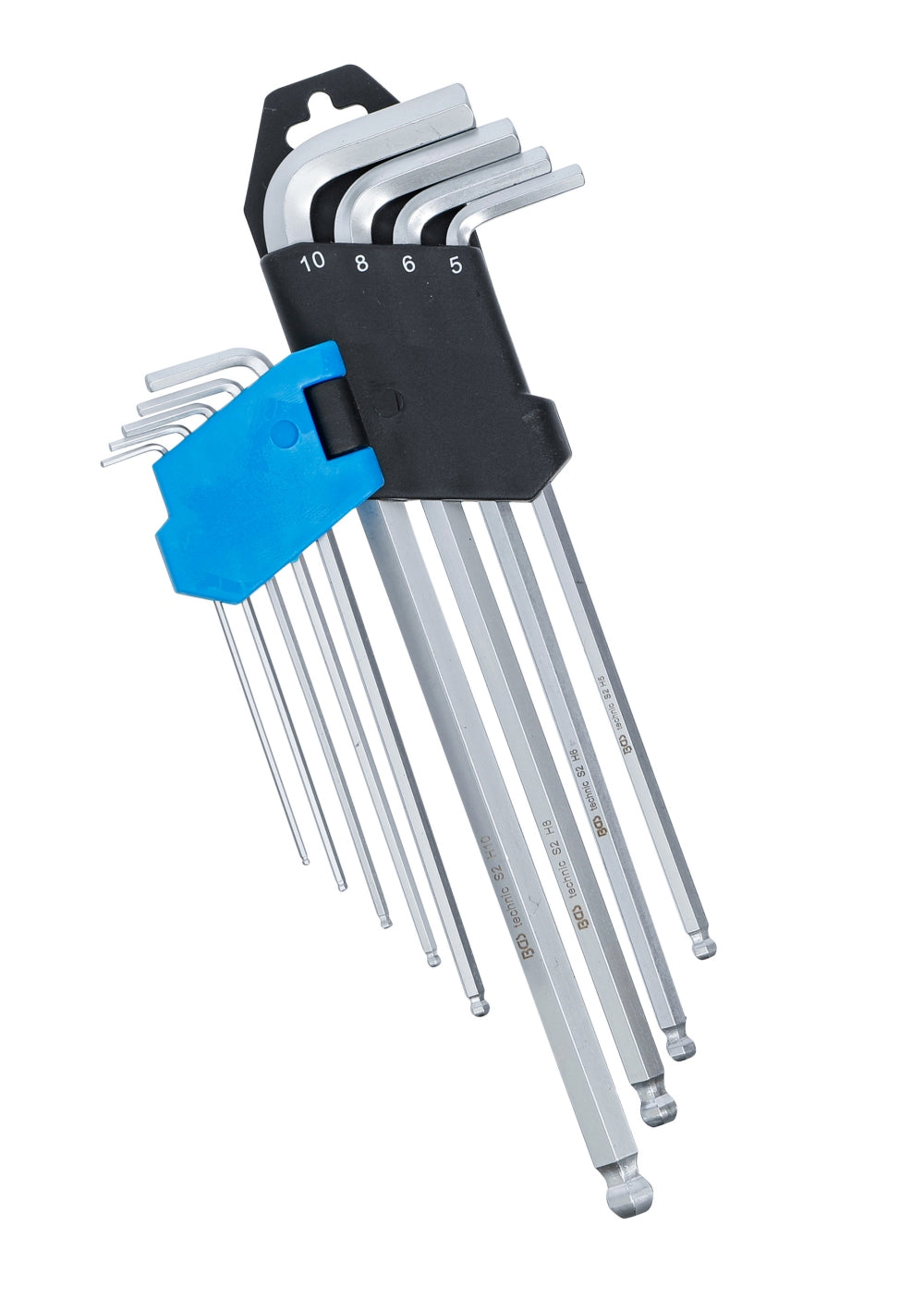 BGS 790 Satz Winkelschlüssel extra lang Innensechskant / Innensechskant mit Kugelkopf 1,5 - 10mm 9 teilig