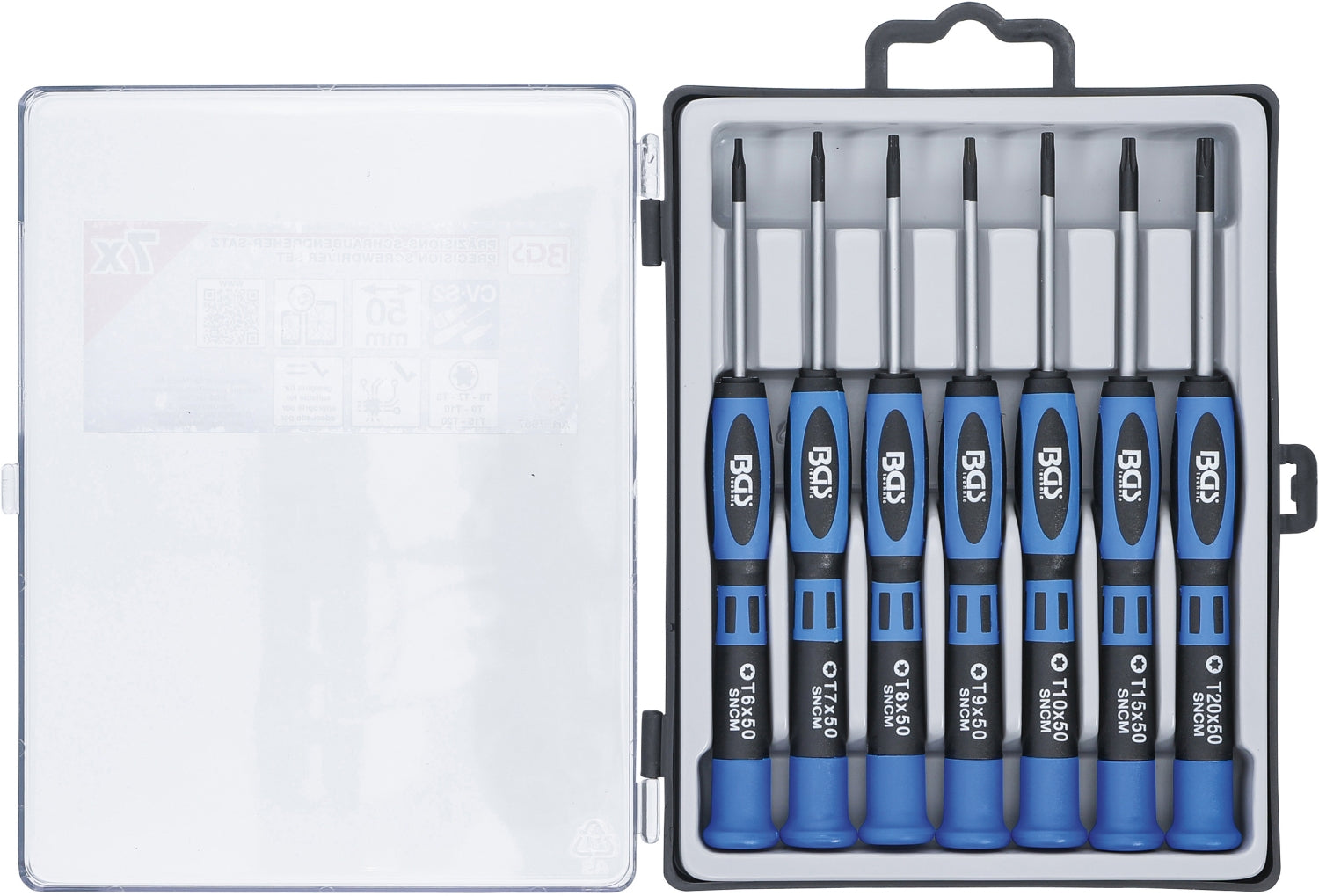 BGS 7967 Satz Präzisions Torx Schraubendreher T-Profil 7 teilig