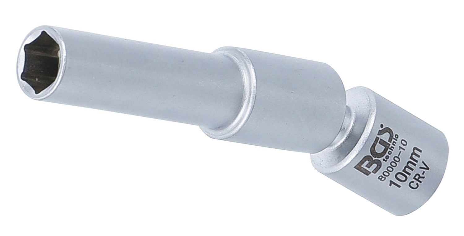 BGS 80000-10 Glühkerzen Zündkerzen Gelenkeinsatz SW 10mm Antrieb Innenvierkant 10mm (3/8")