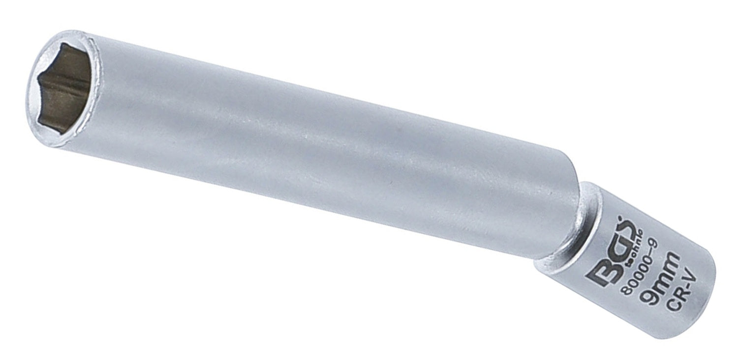 BGS 80000-9 Glühkerzen Zündkerzen Gelenkeinsatz SW 9mm Antrieb Innenvierkant 6,3mm (1/4")