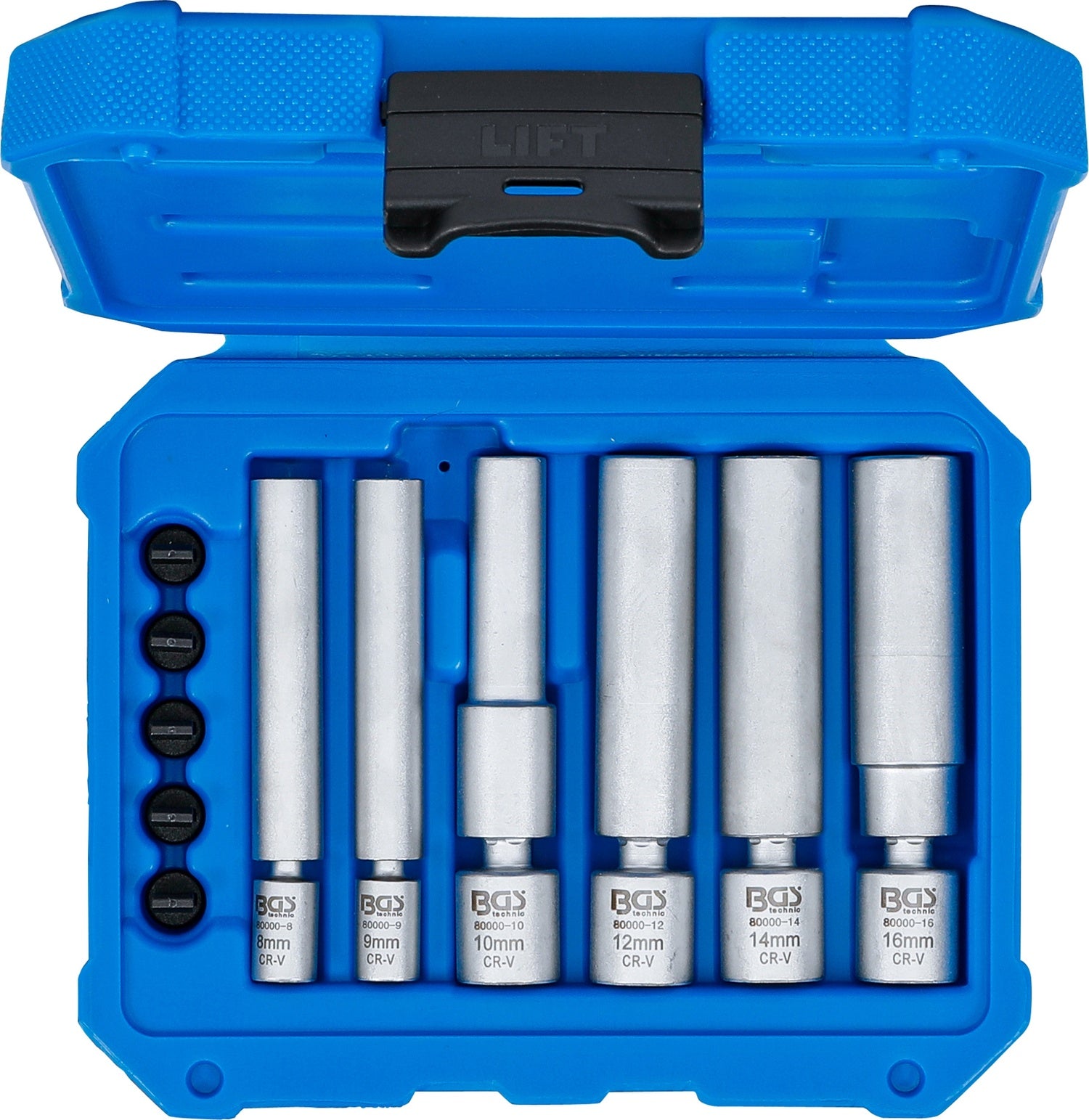 BGS 80000 Satz Glühkerzen Zündkerzen Gelenk Einsatz Antrieb Innenvierkant 6,3mm (1/4") 10mm (3/8") SW 8 -16mm