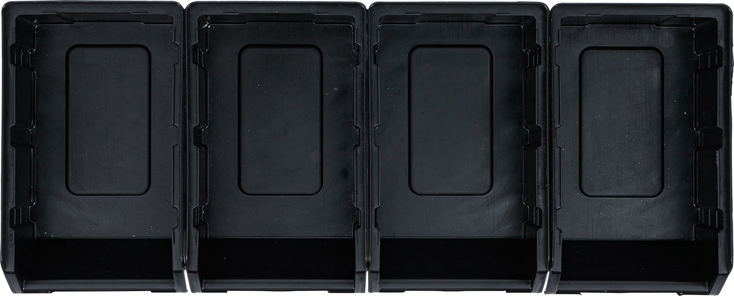 BGS DIY 80195 Satz Lagersichtbox mit Hängeschiene für Schrankwand System 4 teilig