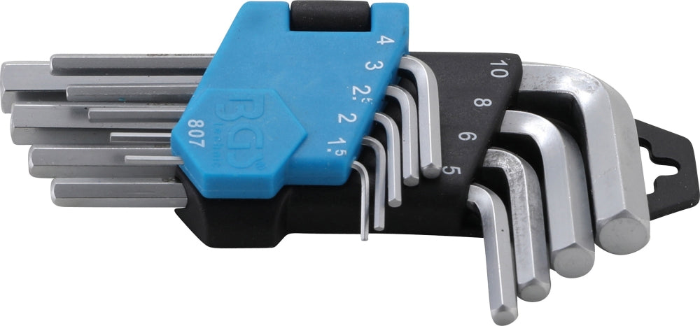 BGS 807 Satz Winkelschlüssel kurz Innensechskant 1,5 - 10mm 9 teilig