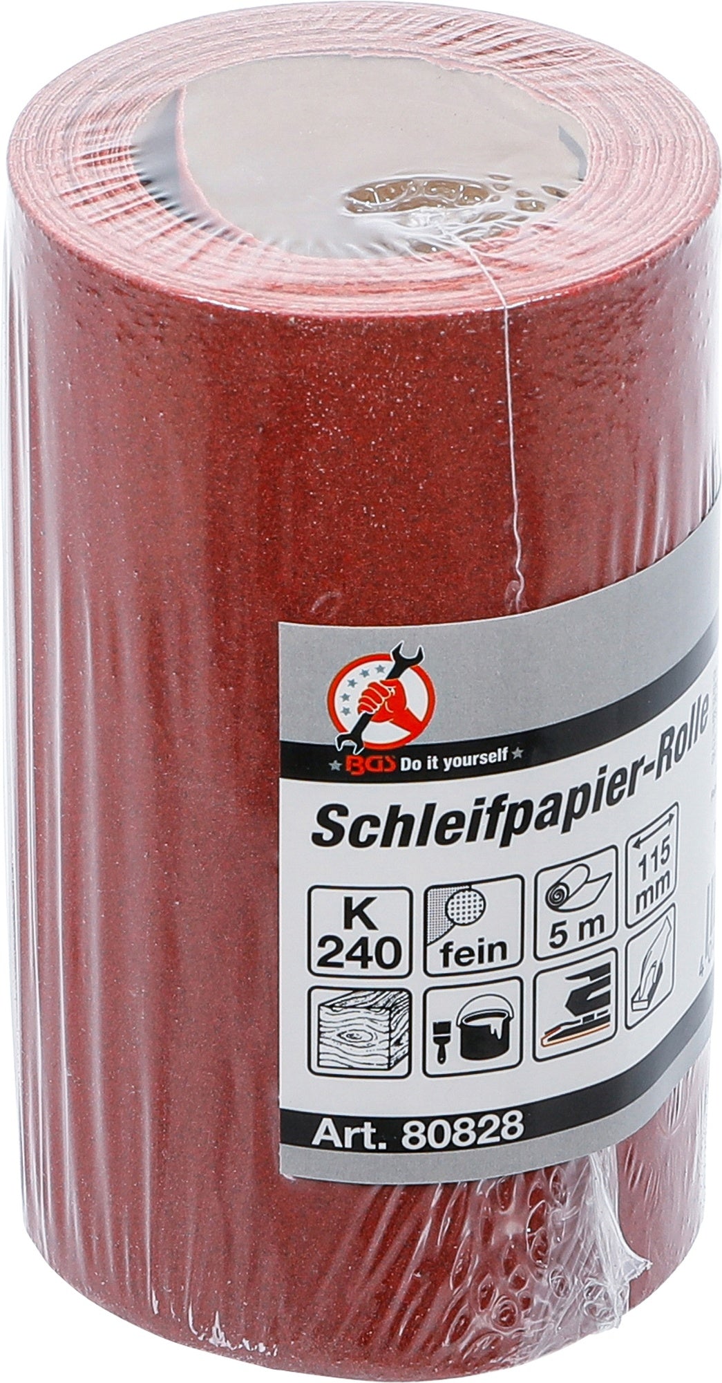 BGS DIY 80828 Rolle Schleifpapier 115mm x 5m Körnung 240