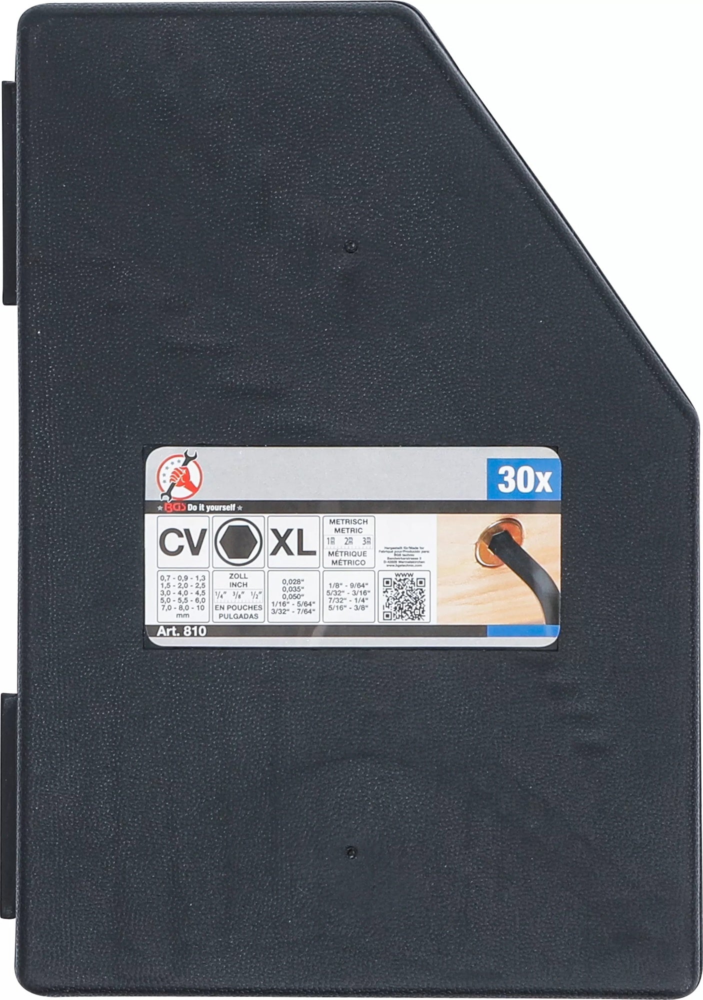 BGS DIY 810 Satz Innensechskant Winkelschlüssel Zoll + metrisch 30 teilig