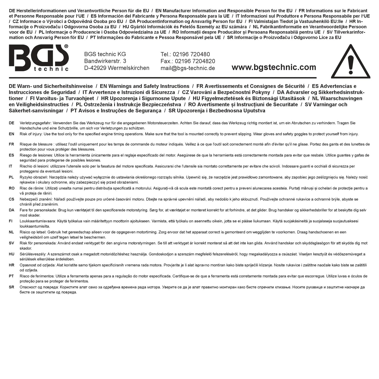 BGS 8281 Satz Einstellwerkzeug Arretierwerkzeug für Dieselpumpen Renault Mitsubishi Opel