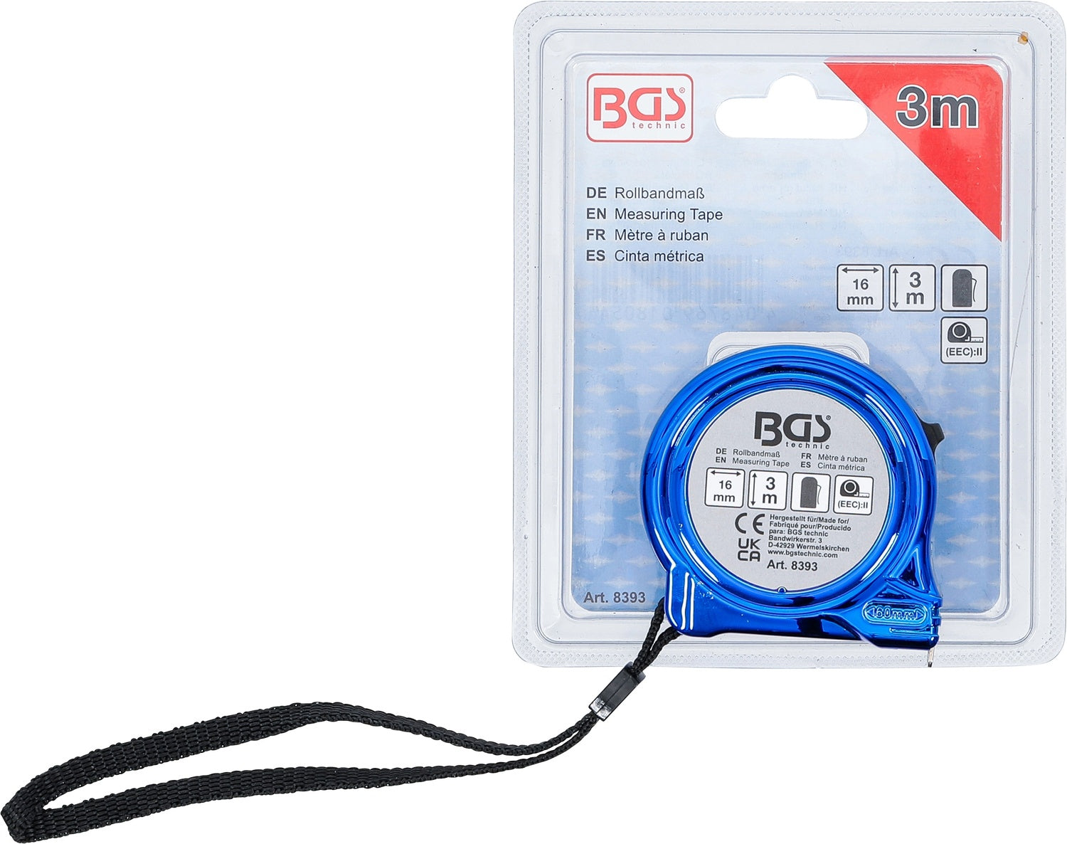 BGS 8393 Rollbandmaß 16mm x 3m