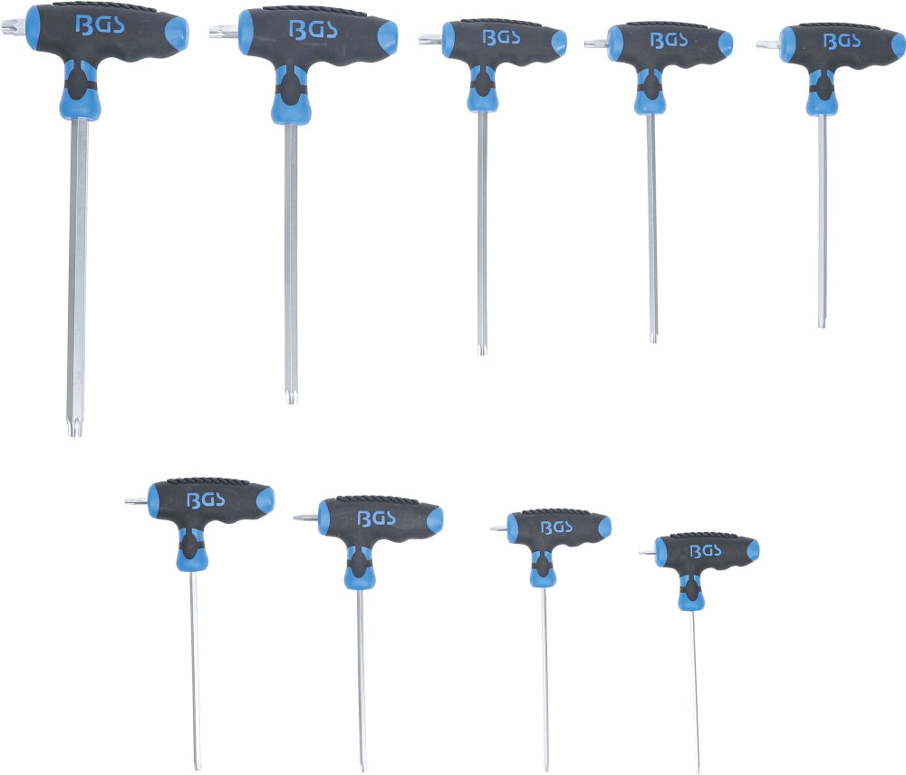 BGS 8485 Satz T-Griff Schlüssel mit T-Profil (für Torx) T10 - T50 9 teilig