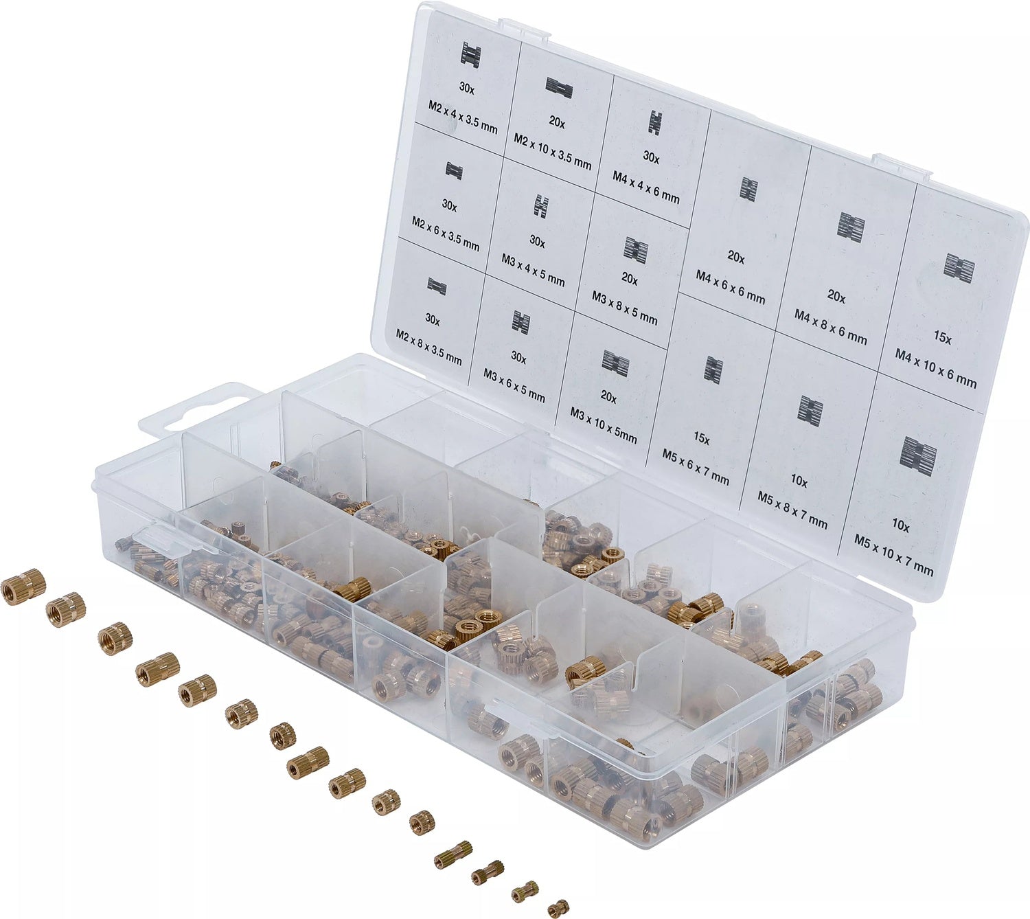 BGS 85223 Sortiment Einpressmuttern Messing 330 teilig