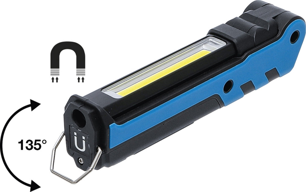 BGS 85334 Akku Knicklampe mit COB-LED Taschenlampe 5 Watt