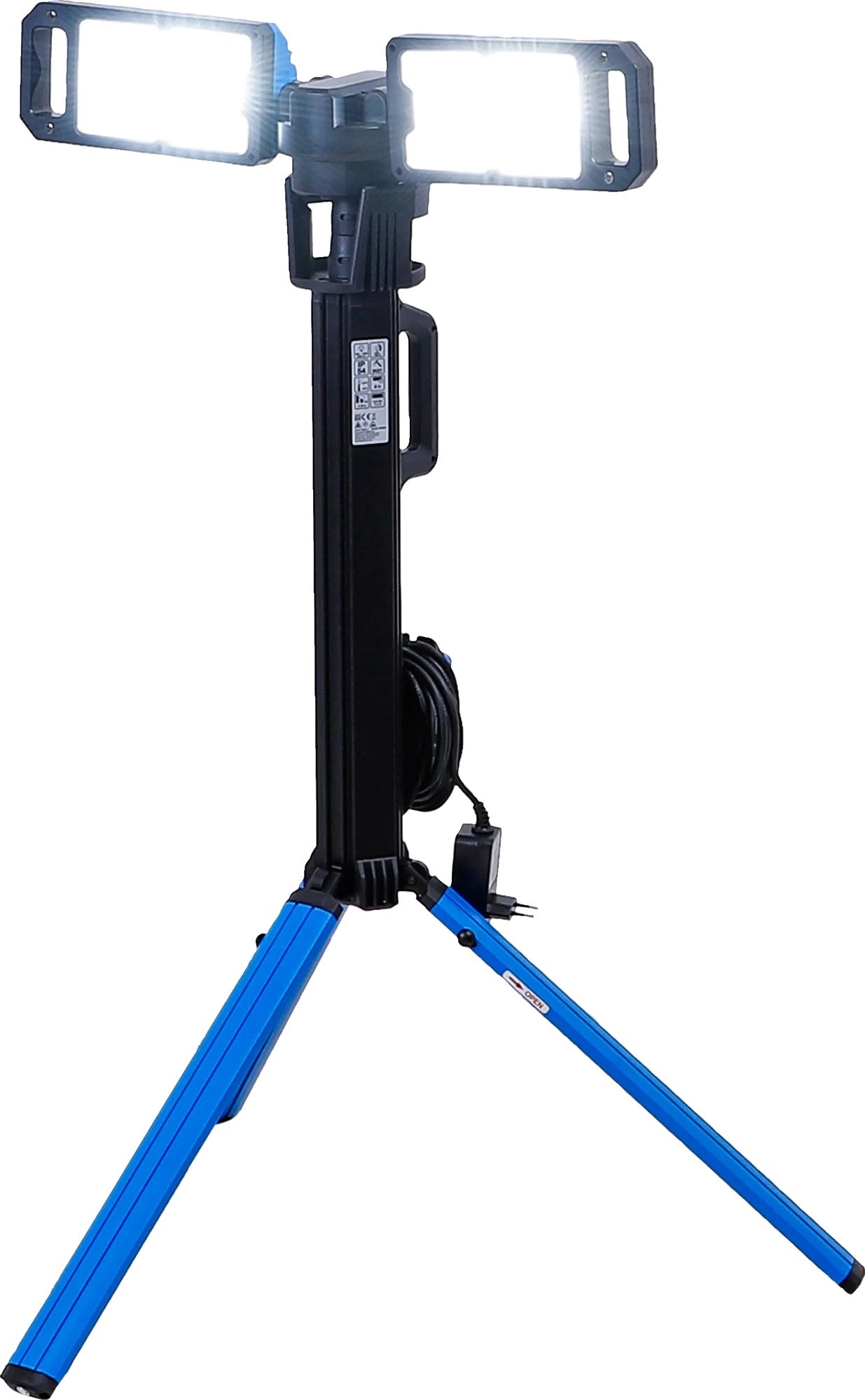 BGS 85360 Hybrid Duo SMD LED Arbeitsstrahler mit Stativ Baustrahler