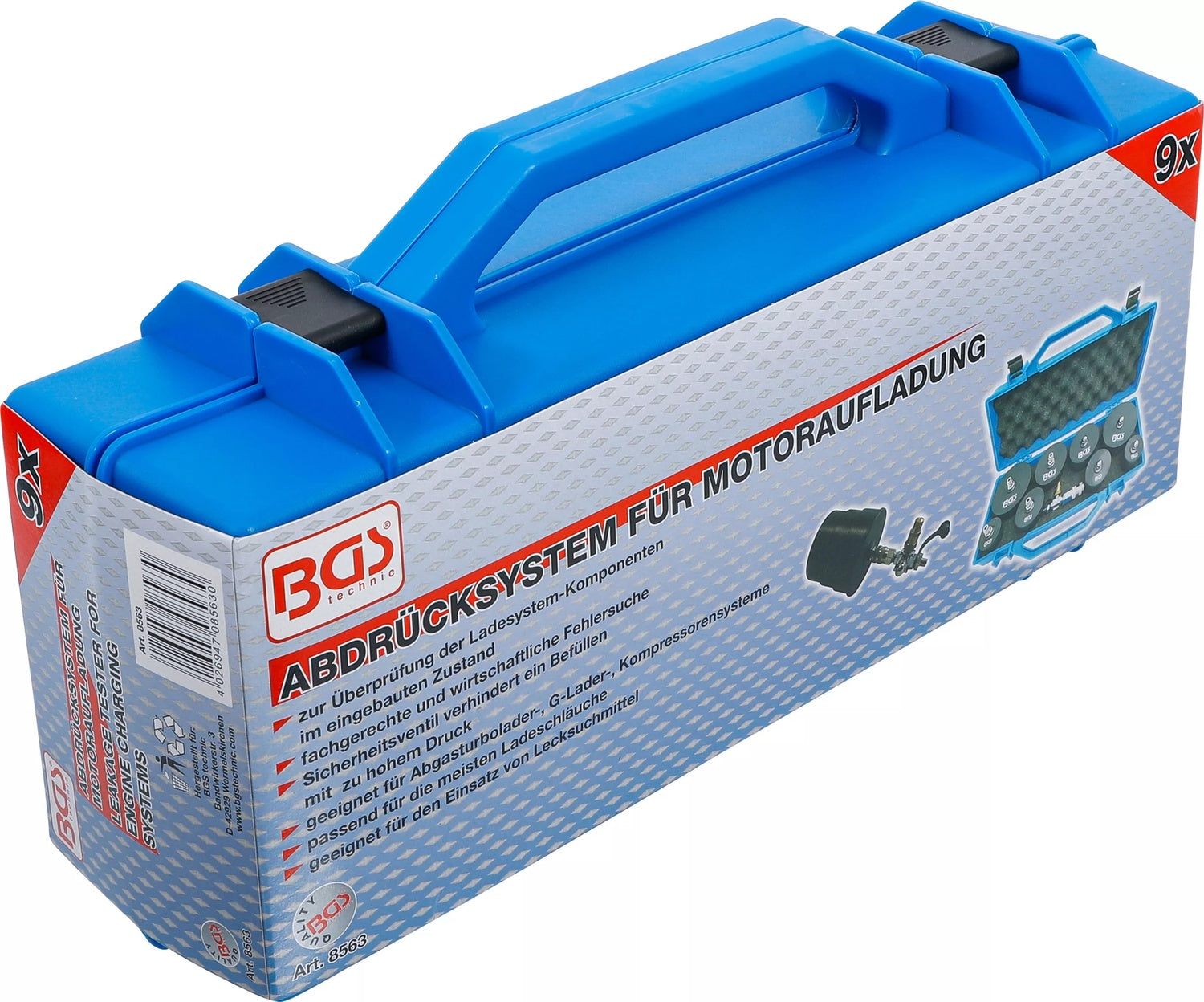 BGS 8563 Prüfkoffer Überprüfung Turbolader Ladeluft System
