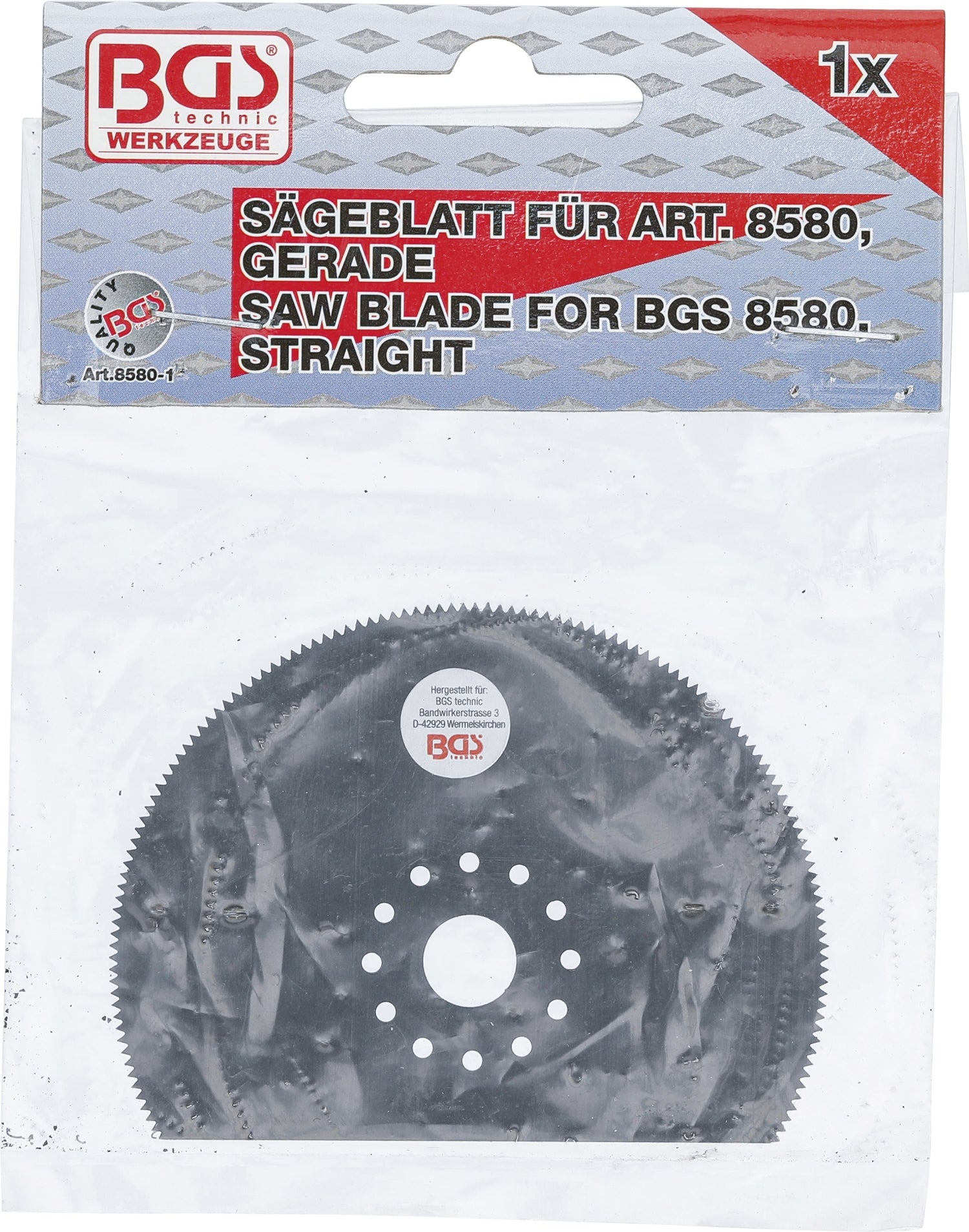 BGS 8580-1 Sägeblatt gerade für Artikel 8580