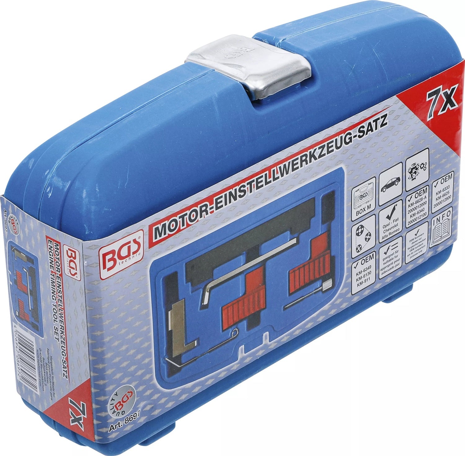 BGS 8697 Satz Einstellwerkzeug für Motor Opel 1.6L, 1.8L Motoren mit Zahnriemensteuerung