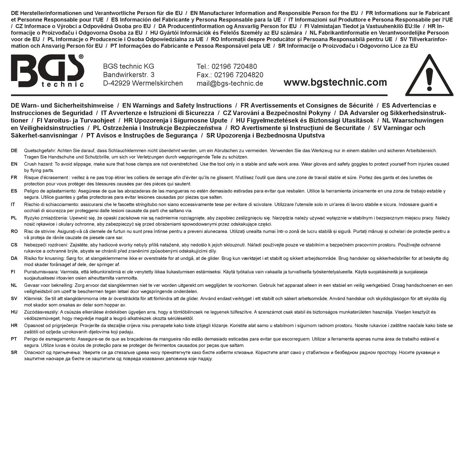 BGS DIY 88185 Sortiment Schlauchklemmen Durchmesser Ø10-45mm 15 teilig