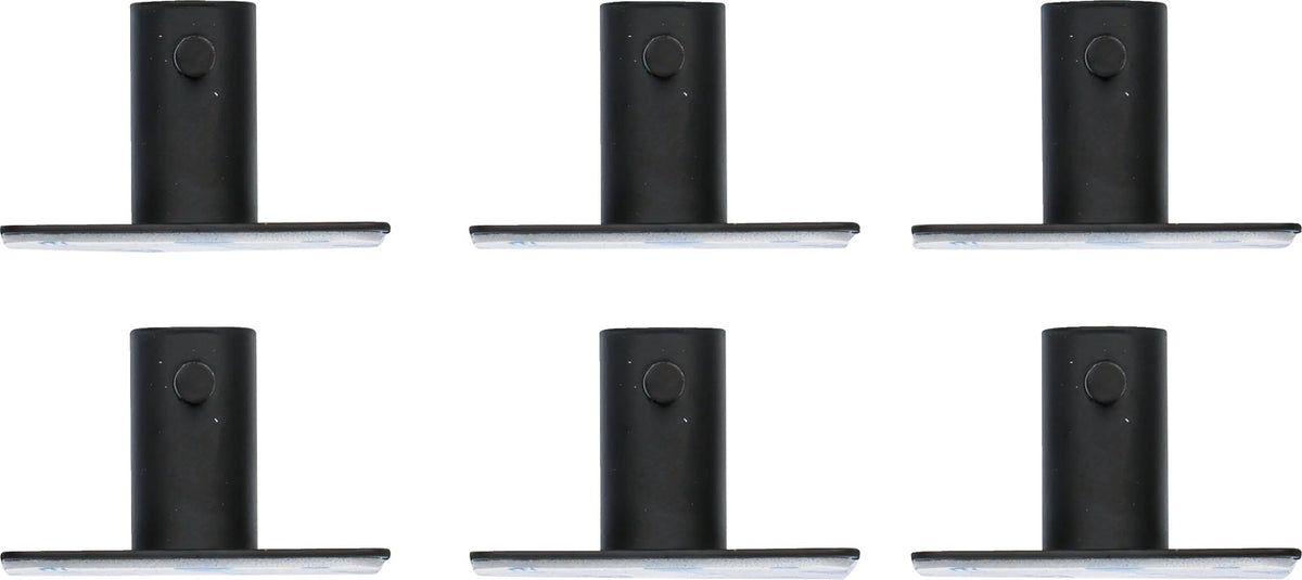 BGS DIY 88240 Satz Handtuch Haken schwarz selbstklebend 40x40mm 6 teilig