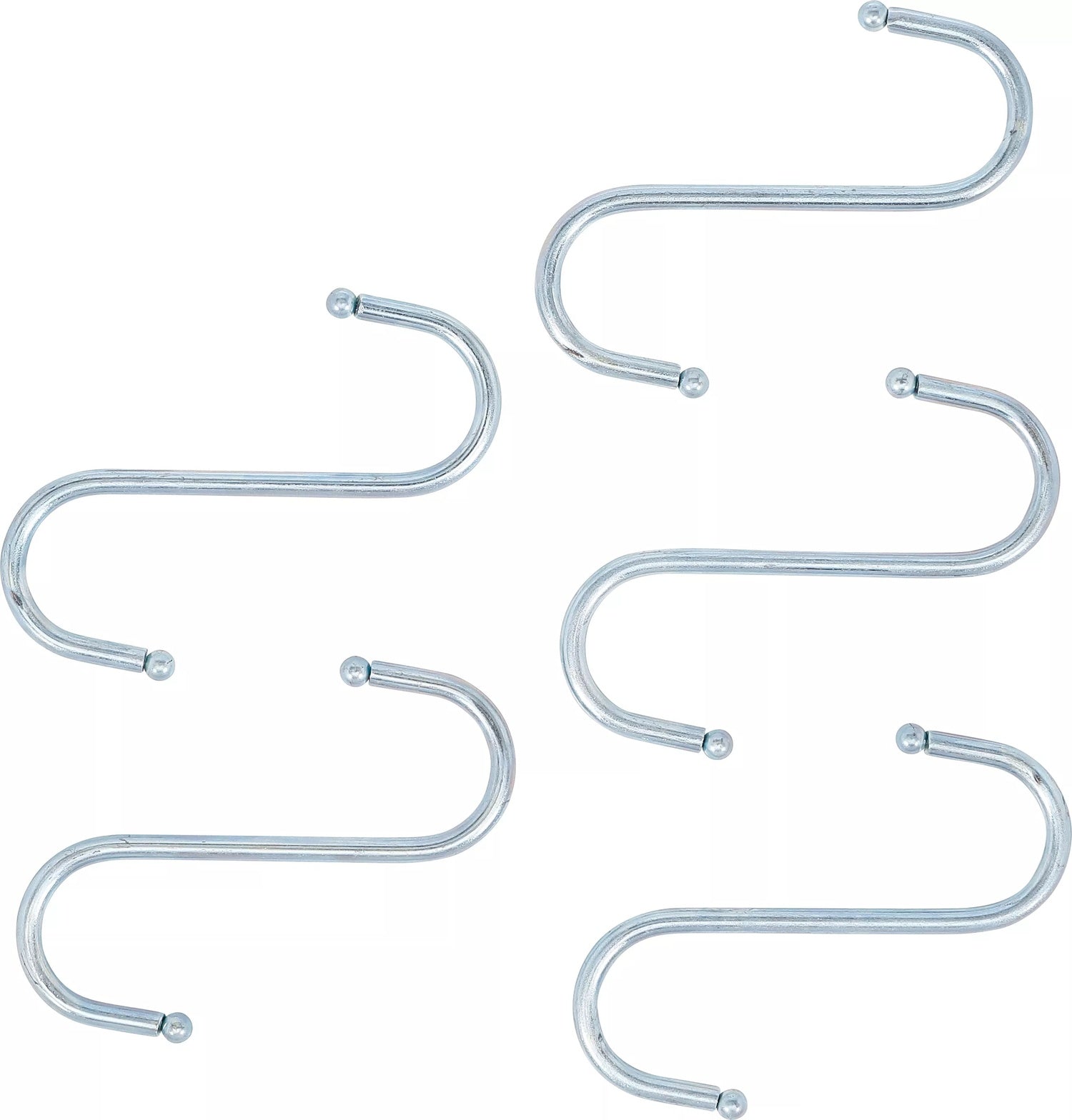 BGS DIY 88325 Satz S-Haken Fleischerhaken Metzgerhaken Länge 100mm 5 teilig Hakensatz
