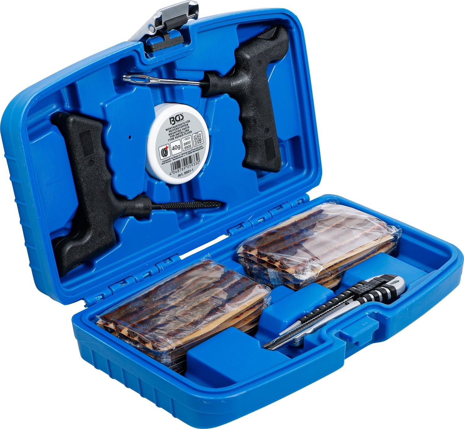 BGS 8911 Satz Reifenreparatur mit 50 Reparaturstopfen 54 teilig