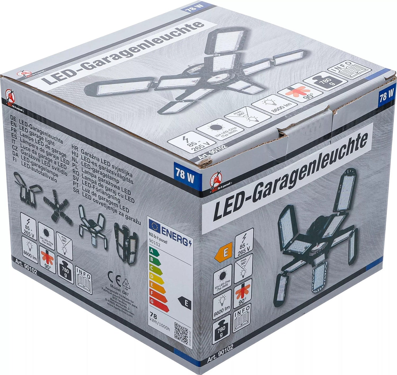 BGS DIY 90102 LED Garagenleuchte 180 Watt Beleuchtung Garage Werkstatt